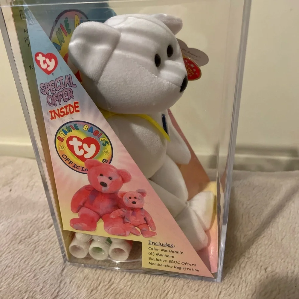 TY Beanie Baby Color Me BeanieTeddy Bear Sealed NEW - Picture 2 of 10